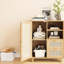 Armoire décorative avec tablette avant et réglable pour le salon, la cuisine et le vestibule. Rangement organisé à deux tiroirs pour petits objets, matériau, protège-jambes, esthétique naturelle, facile à utiliser