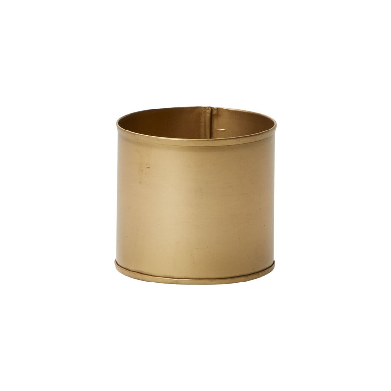 Pot à fleurs en métal Schaaki Bryant, H 3 po x l 3,25 po x P 3,25 po