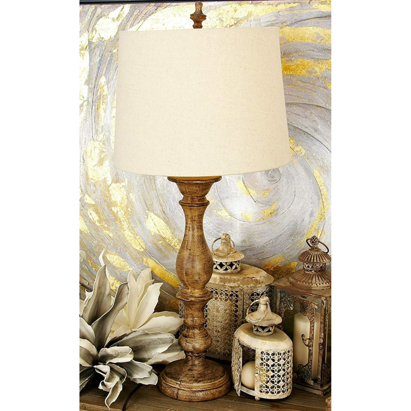 Layla Stone Table Lamp, Espresso