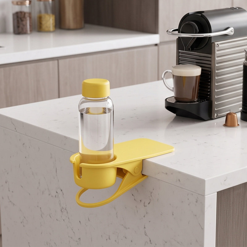 Ornement en fer, pince, organisateur de bureau, support de rangement pour tasses, pince de rangement pour tasses, Yellow