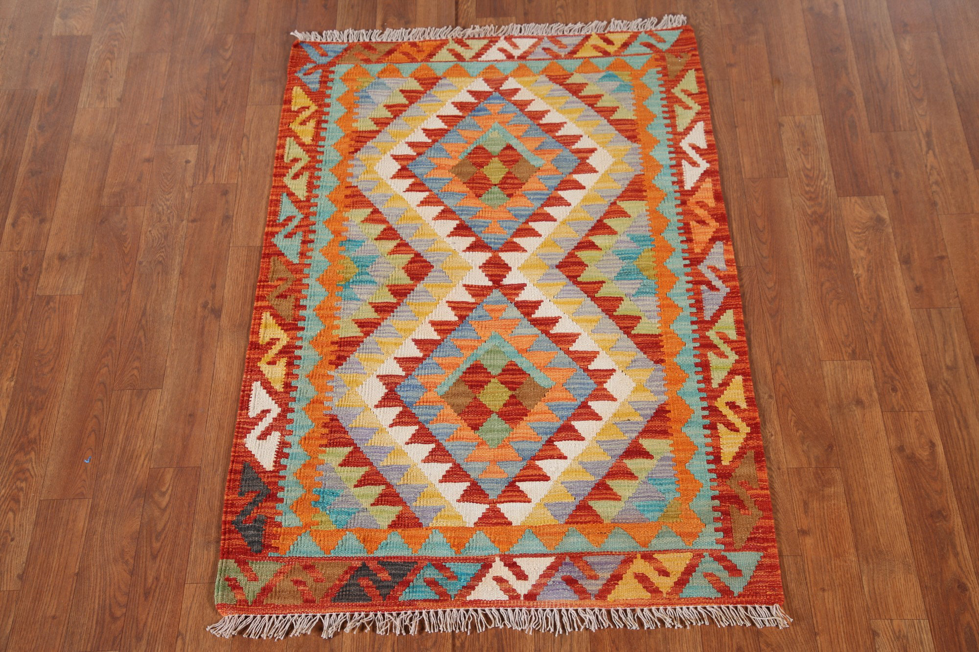 Dakota Fields South Western Kilim Reversible Wool Rug 3x4 | Wayfair