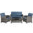 4 Piece  Rattan Sofa Seating Group with Cushions-290430295