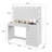 Boahaus Ketevan Extra-Large Makeup Vanity with Lights Bulbs Built-in and Big Mirror
