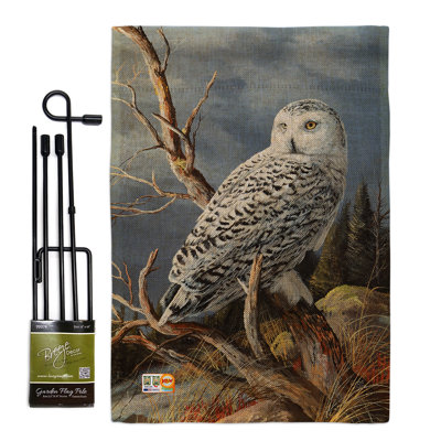 Double Sided 18.5'' H x 13'' W Burlap Animal Flag Set