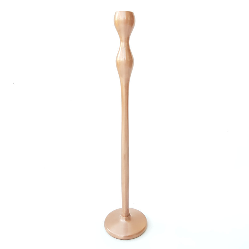 Metal Tabletop Candlestick, 38cm H x 8cm W x 8cm D