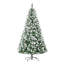 Sapin de Noël artificiel enneigé 6 pi avec branches réalistes, 61 pommes de pin et 800 pointes