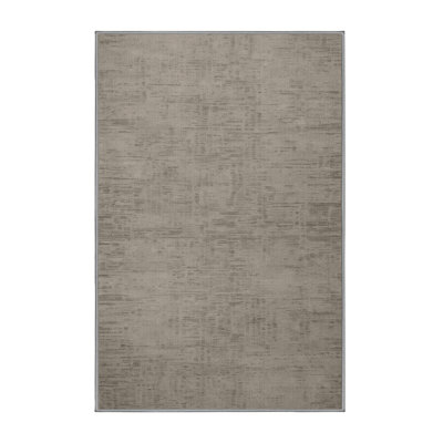 Machine Washable Abstract Gray Area Rug