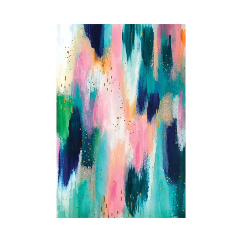 No. 44 par EttaVee-impression d’art graphique, Pas de tapis, H 26 po x l 18 po x P 1,5 po, Toile tendue