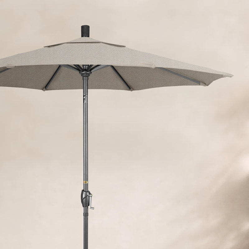 Parasol de marché 7,5', Gris, Toile granit Sunbrella®, Sunbrella®