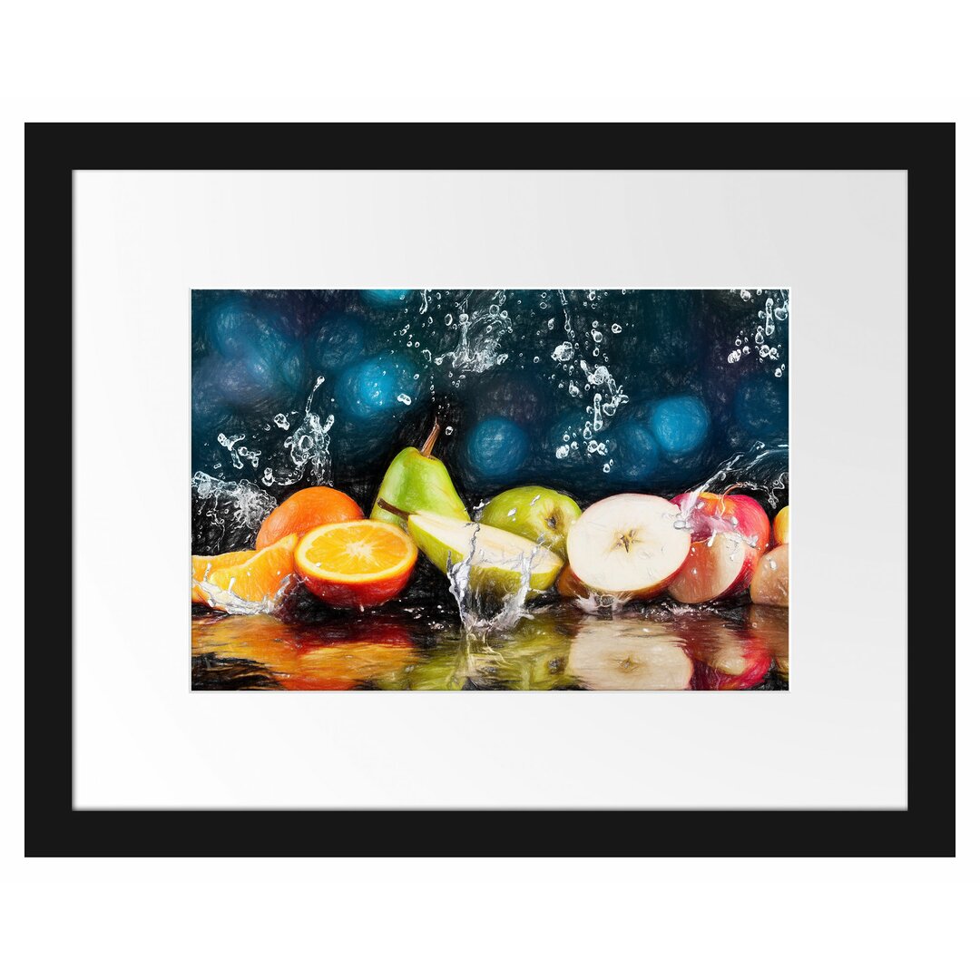 Gerahmter Fotodruck Fruits in Water