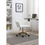 Chaise de bureau rotative à hauteur ajustable 360 ° avec pieds en métal dorés et roue universelle-613288070-613288071