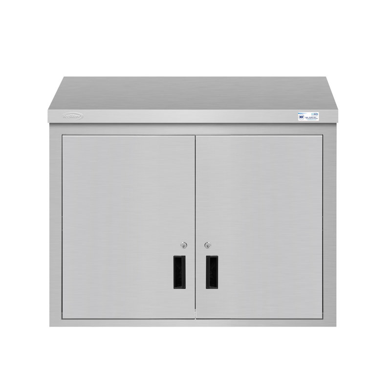Armoire murale en acier inoxydable avec portes à charnières, 36"