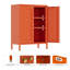 Armoire d'appoint en métal 31,5 po de hauteur avec 2 portes et 2 tablettes réglables-1404688556