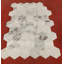 Tuile de marbre hexagonal, marbre blanc