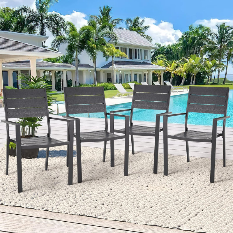 Chaise de patio empilable Enedelia