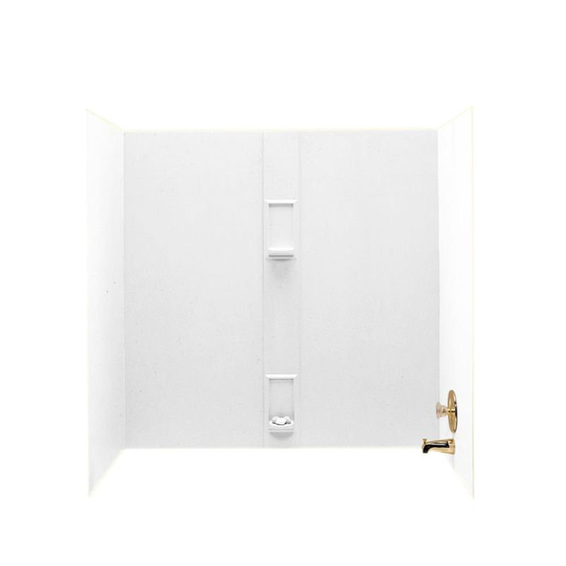 60'' W 30'' D 60'' H Alcove Composite Wall, White