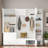 4-in-1 Hall Tree With Padded Bench, 4 Hooks, 3 Drawers And Adjustable Storage Shelves-2046430717