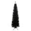 Arbre de Noël artificiel noir 7,5 pi avec support pliable en métal