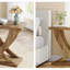Table de bout de ferme de 23,6 po avec support en queue de poisson en croix, table d'appoint en bois étroite pour le salon ou la chambre à coucher, table de chevet rustique pour les petits espaces
