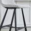 Tabouret de bar moderne à hauteur de comptoir rembourré avec dossier ergonomique