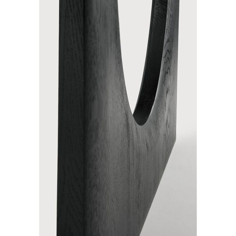 Solid Oak Dining Table, 39.38" W x 98.43" L, Black