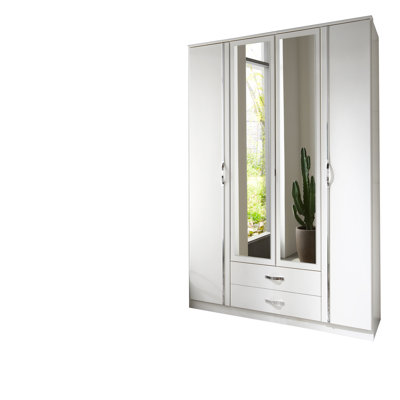 Hasudin 4 Door Manufactured Wood Wardrobe