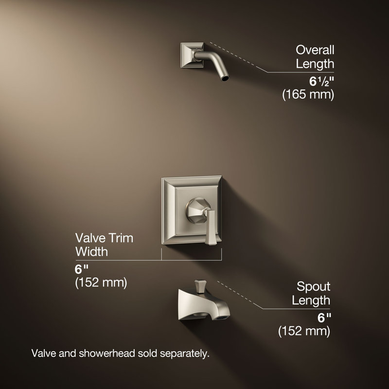 Purist® Tub and Shower Faucet, Polished Chrome, Lever
