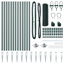 Vidaxl Fence With Posts PVC-Coated Steel-116797915-116797916