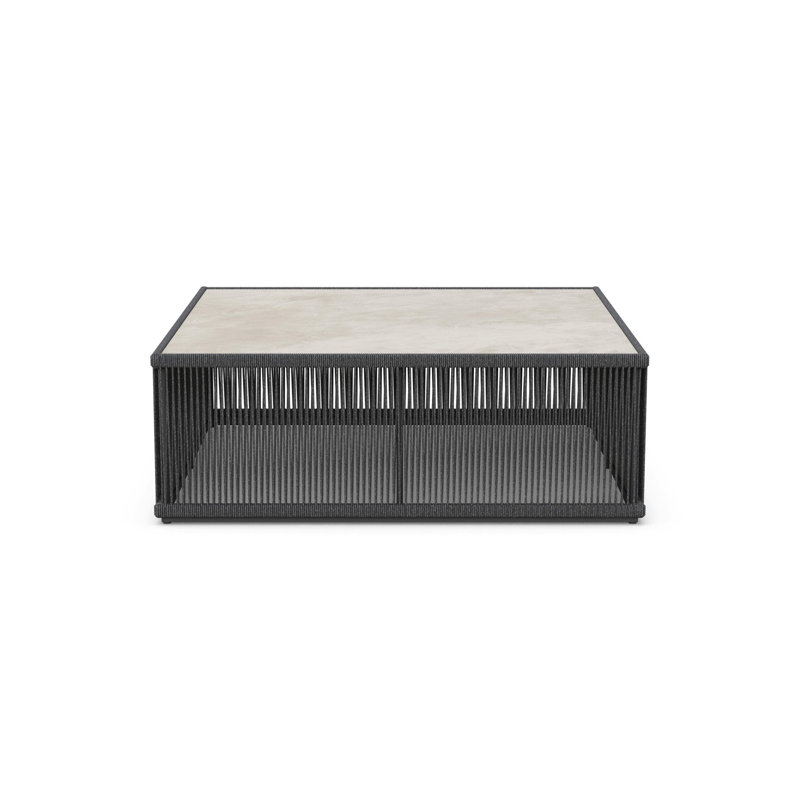 Malta Square Coffee Table Dekton Top, Albarium, Pebble