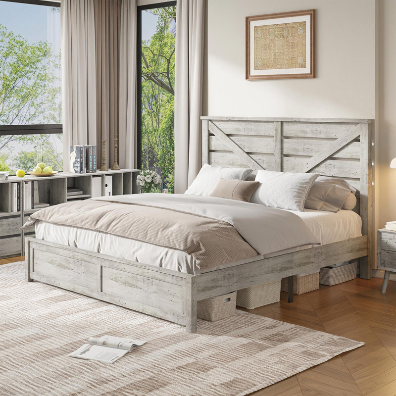 Devaya Panel Bed, King, White
