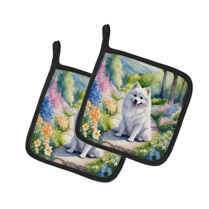 Caroline's Treasures Floral Polyester Potholder Set