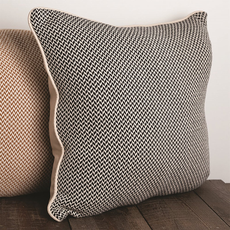 Coussin manuel à texture franche manuelle 21 po x 21 po Woodworkers & Weavers, Green