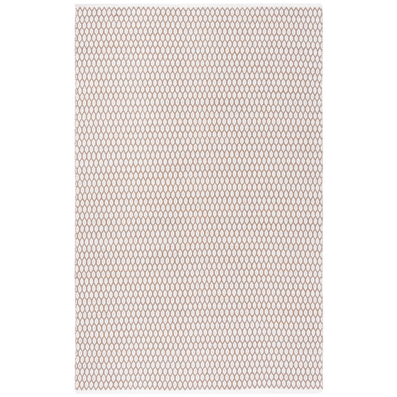 Modena Handwoven Cotton Geometric Area Rug , Rectangle 6' x 9'