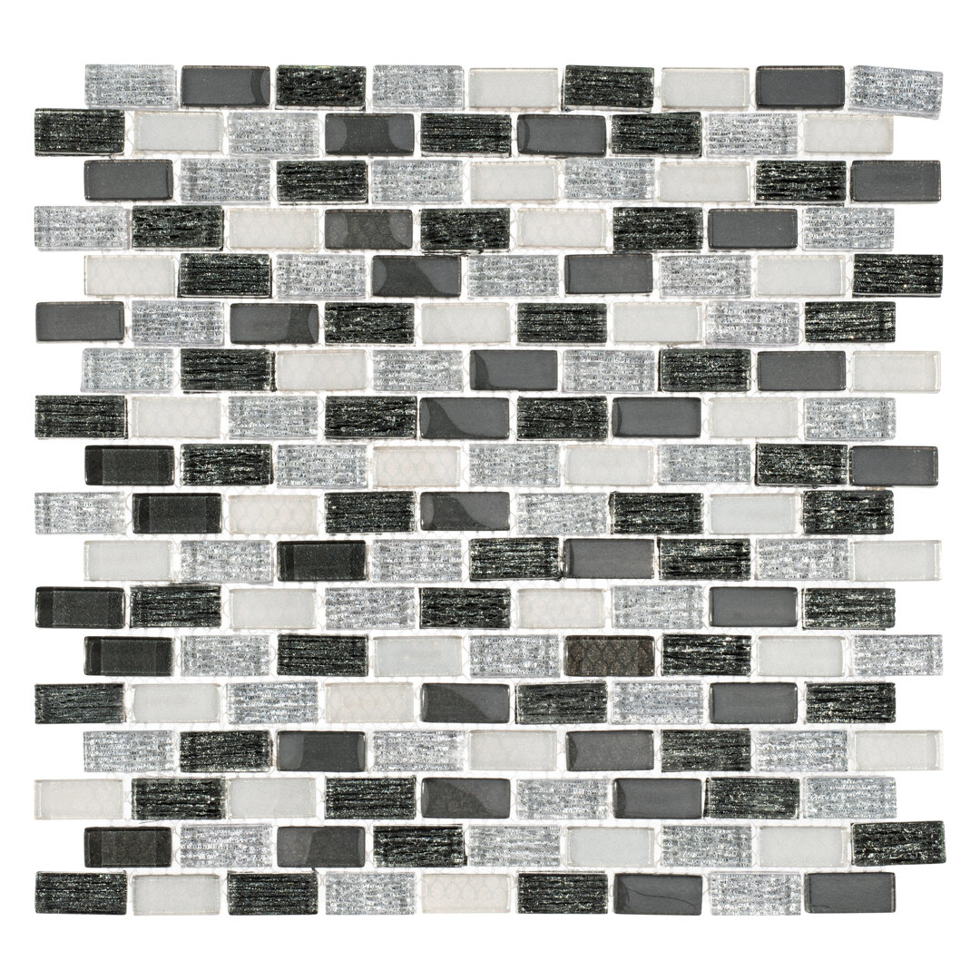 Highline Glass Mosaic Kitchen Backsplash, Bathroom, Shower, Wall and Floor Tile Andova 