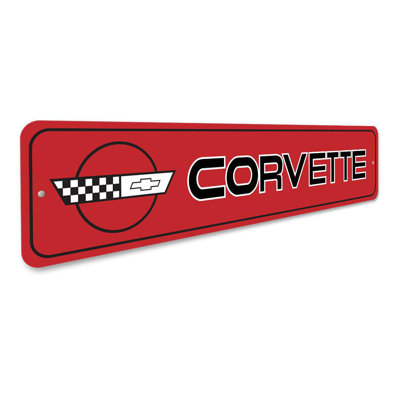 Enseigne en aluminium Corvette