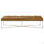 Banc en cuir brun clair Murrin