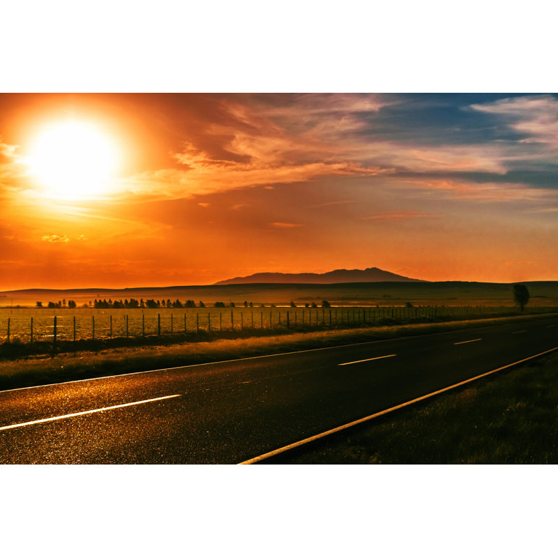 Sunset Route - Wrapped Canvas Print, 30cm H x 46cm W