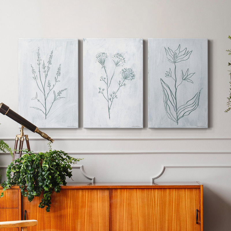 Toile tendue avec châssis Milkweeds I - prêt à accrocher, H 12 po x l 24 po x P 1 po
