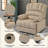 Large Manual Recliner Chair In Fabric For Comfortable Living Room Seating And Relaxation-807121440