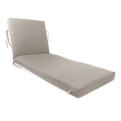 Reversible Chaise Longe, Hand Sewn & Stitched, With Tie-Back, & With White Polyester Padded Fill.