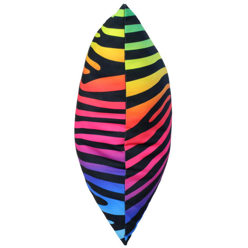 Animal Print Reversible Throw Pillow, Rainbow Gradient/Black