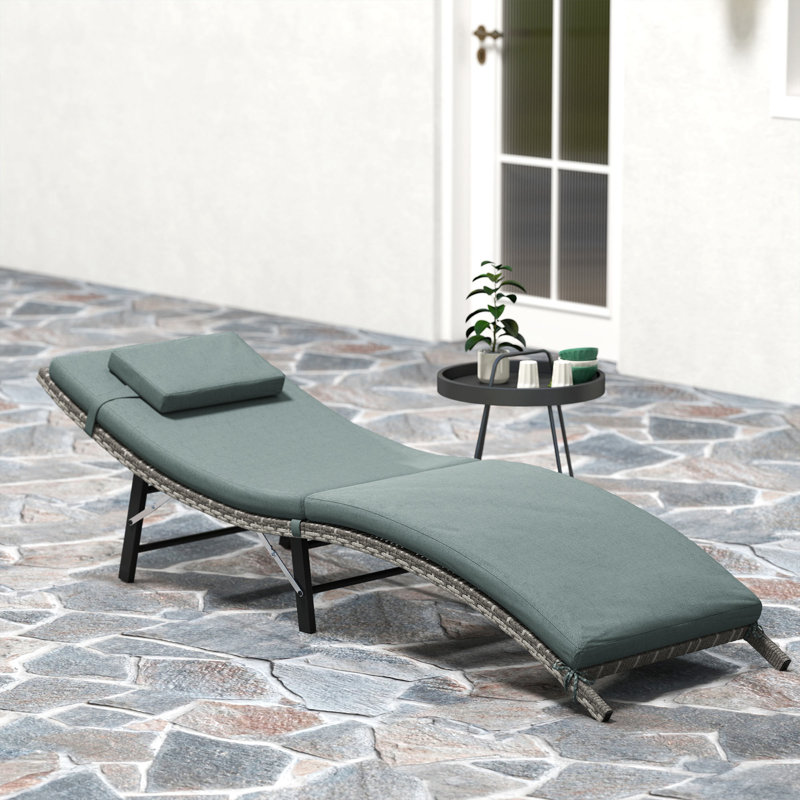 196cm Long Single Chaise with Cushions