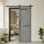 MDF Barn Door Easy Assembly -Solid Slab Covered with Water-Proof PVC Surface with Hardware Kit