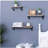 Floating Shelves, Long Wall Shelves Set of 3, Wall Mounted Shelves with Brackets for Bedroom, Living Room, Kitchen, Bathroom – Natural Wood