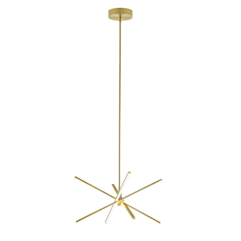 Gurleen 4 - Light Dimmable LED Sputnik Sphere Chandelier, Satin Brass
