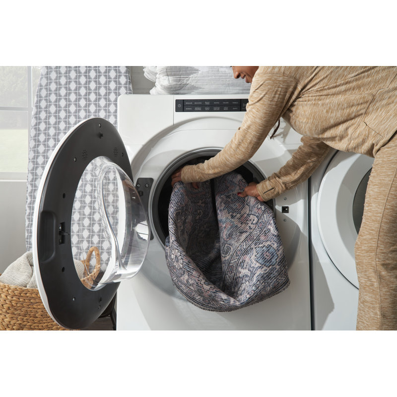 Machine Washable Oriental Gray Area Rug, Runner 2' x 6'