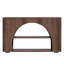 Console 55 po avec rangement à 3 niveaux, canapé d'entrée en bois pour couloir, salon, chêne brun