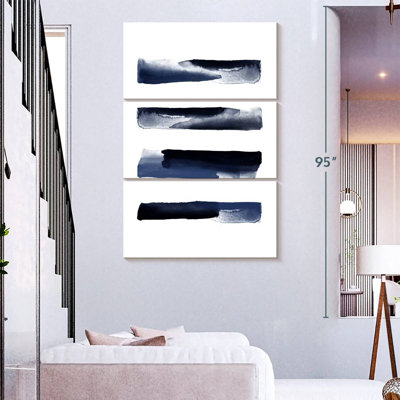 Coups d'aquarelle bleu marine Avery