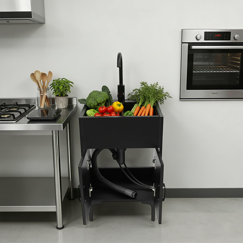 Laundry Sink With Faucet And Cabinet