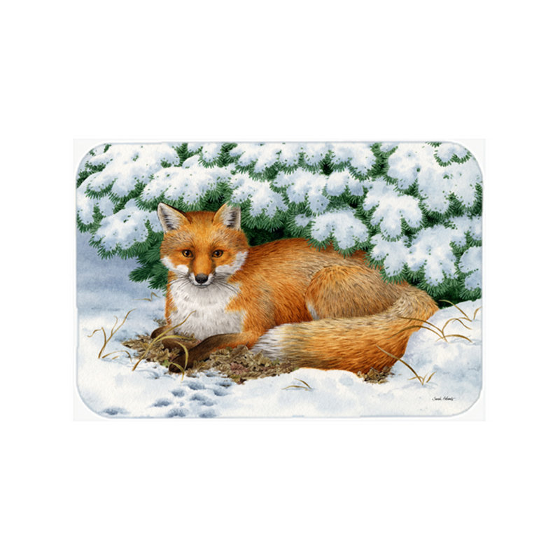 Winter Fox Glass Cutting Board